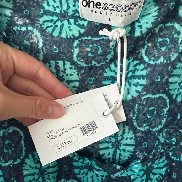 One Season Australia Blue Ruffled Tiered Sundress with Bell Sleeves - Picture 6 of 10